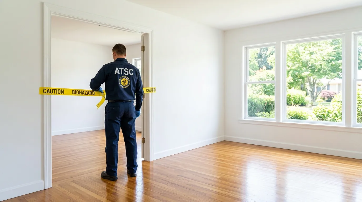 Certified biohazard cleanup crew performing Decomposition Cleanup in Northfield